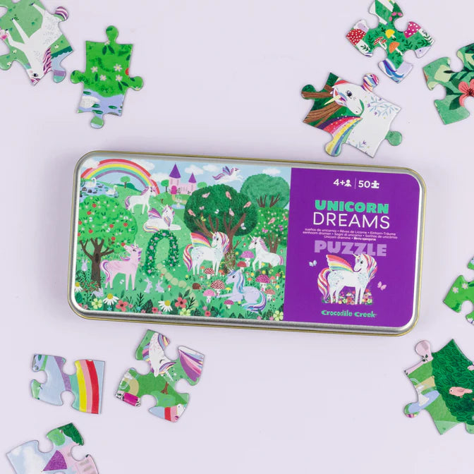 50-Piece Tin Puzzle - Unicorn Dreams