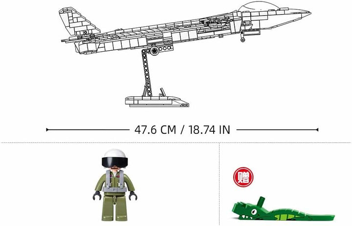 MB J20 STEALTH AIRCRAFT METAL COATING SCALE 1:44 1007 PCS