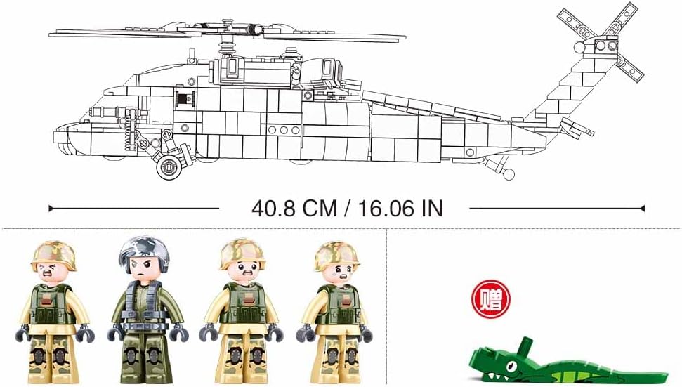 MB HELICOPTER BLACK HAWK 692 PCS