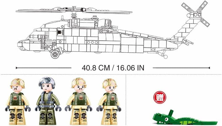 MB HELICOPTER BLACK HAWK 692 PCS