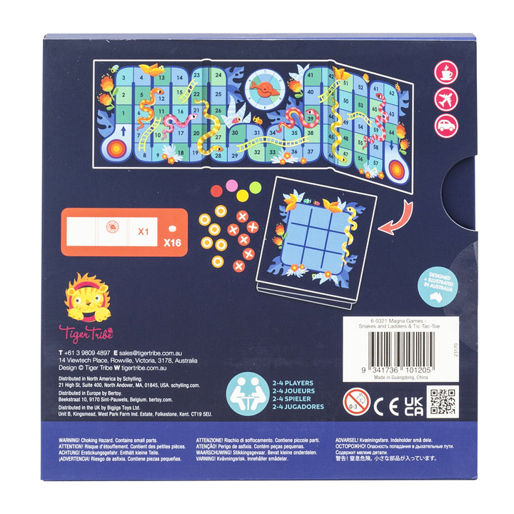 Magnetic Games - Snakes & Ladders & TIC-TAC-TOE