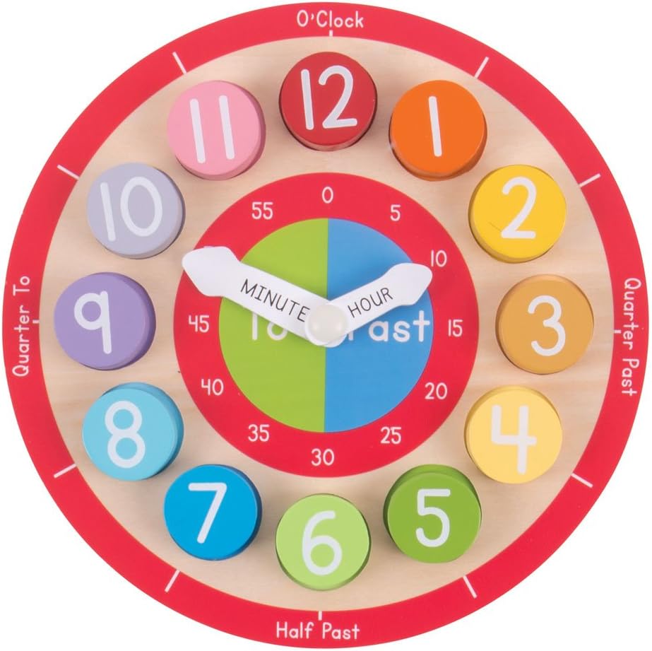 Wooden Teaching Clock - Tell The Time