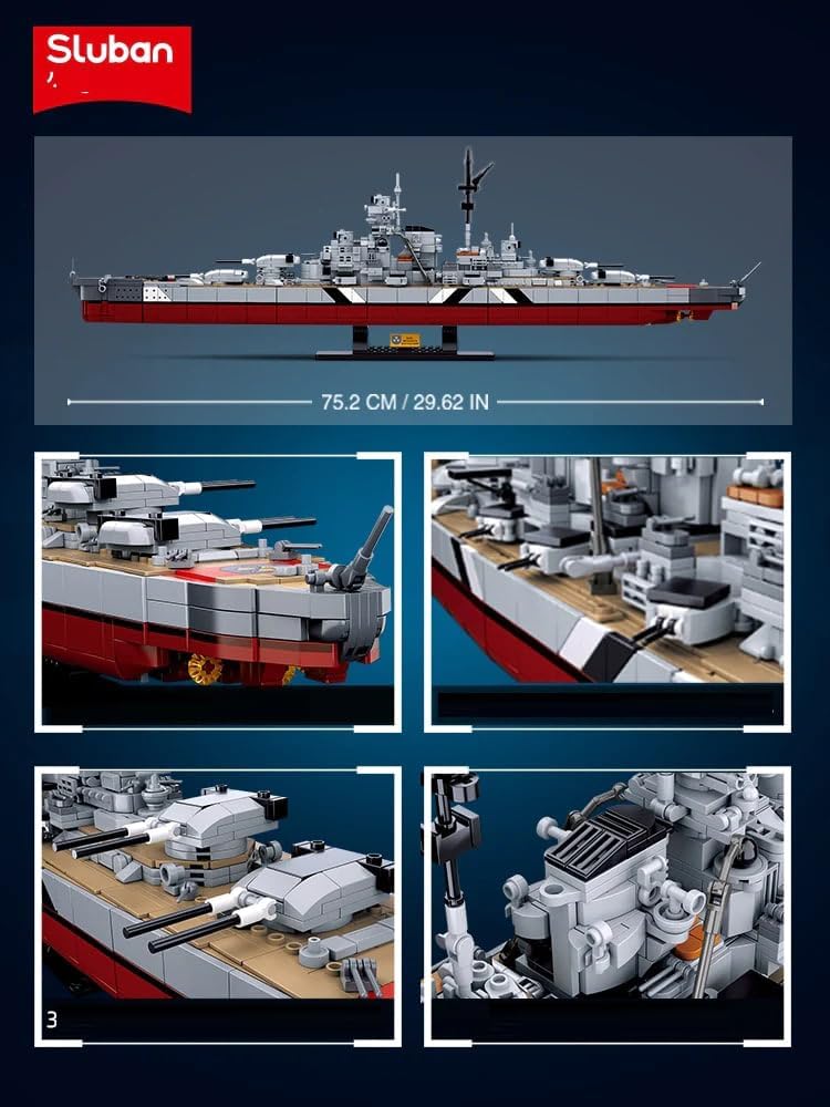 MB BISMARCK BATTLESHIP 2 IN 1 1849 PCS