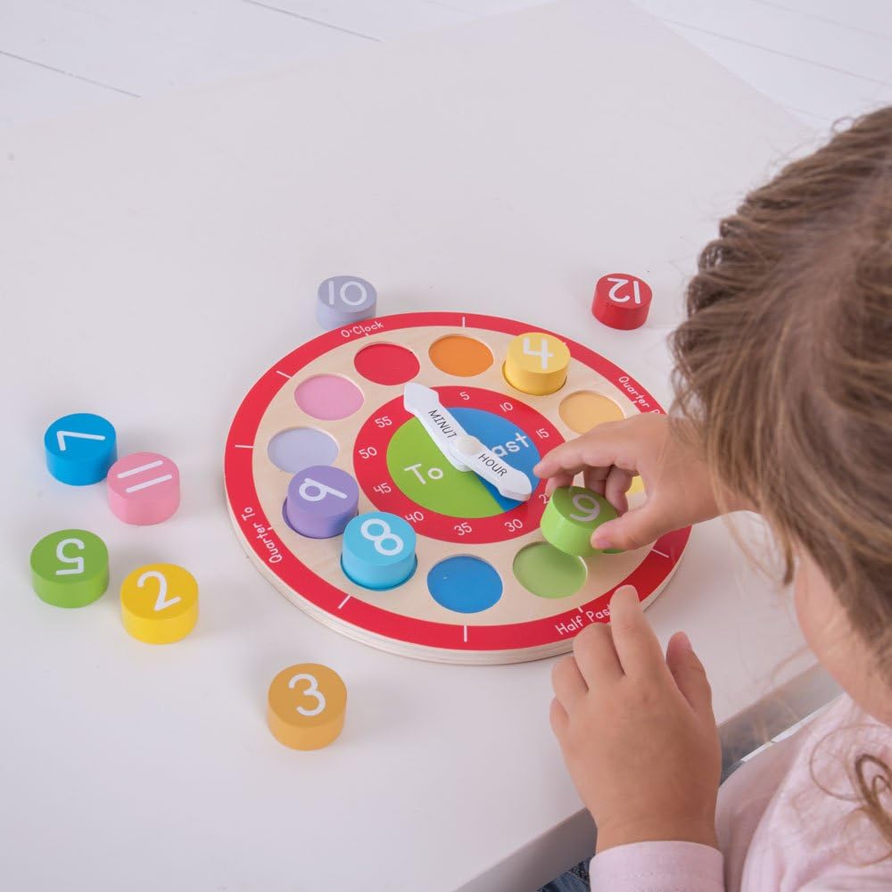 Wooden Teaching Clock - Tell The Time