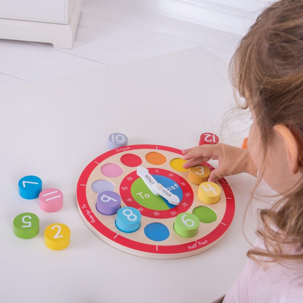 Wooden Teaching Clock - Tell The Time