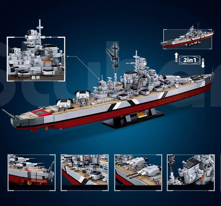 MB BISMARCK BATTLESHIP 2 IN 1 1849 PCS