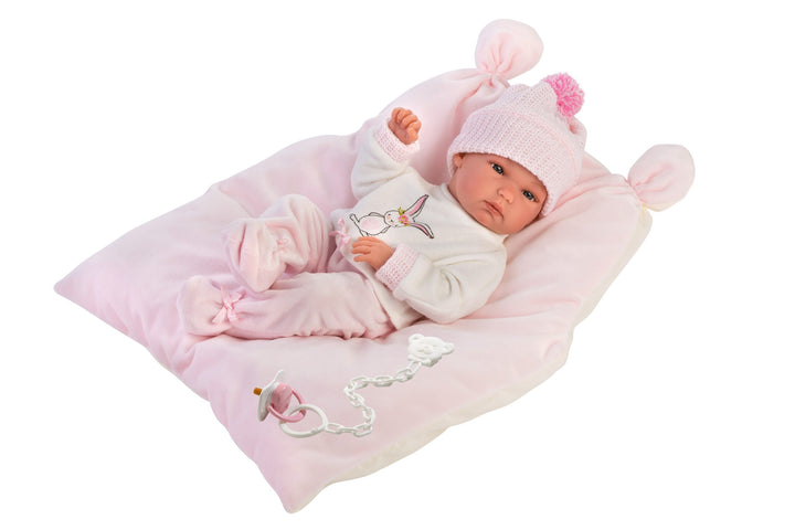 Llorens Articulated Doll  – Bimba Con Cojin Rosa
