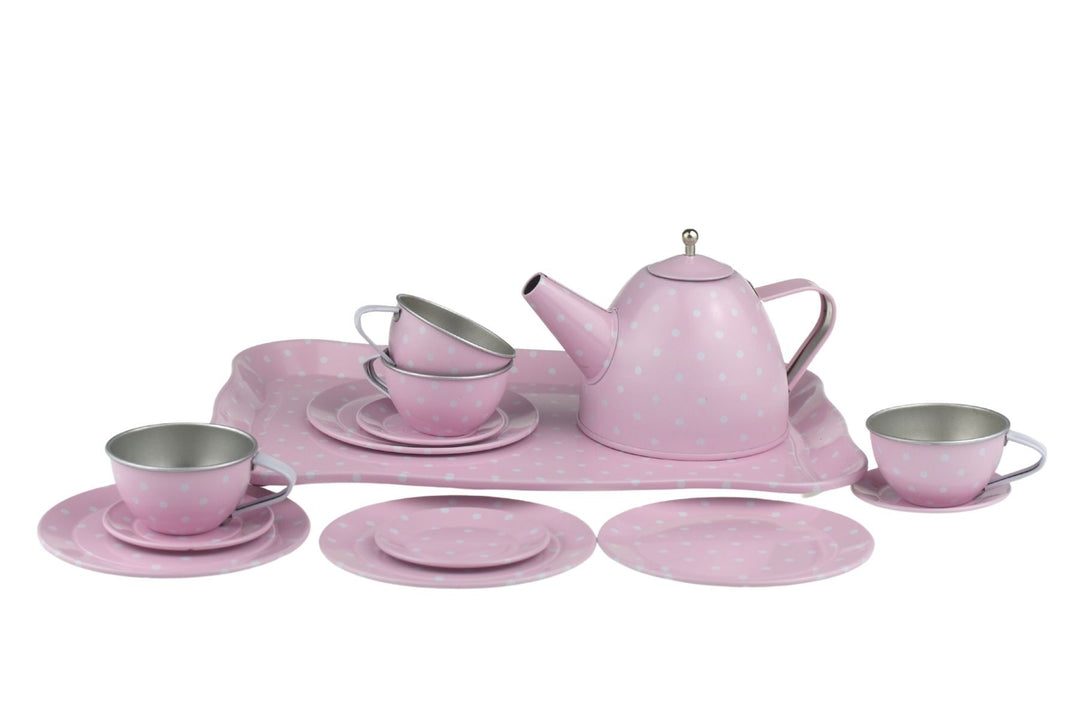 Tea Set - Pink Tin in Suitcase