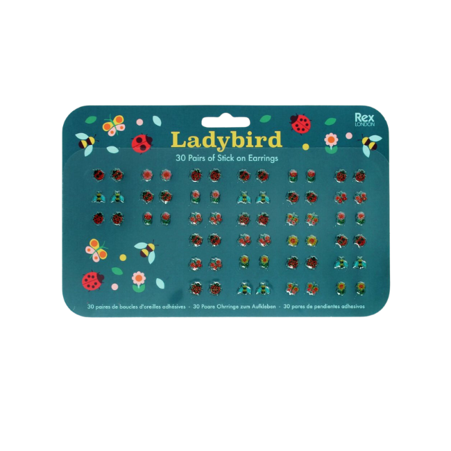 Rex London Stick on Earrings – Ladybird