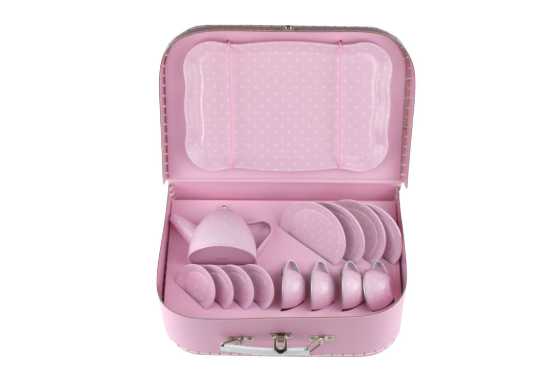 Tea Set - Pink Tin in Suitcase