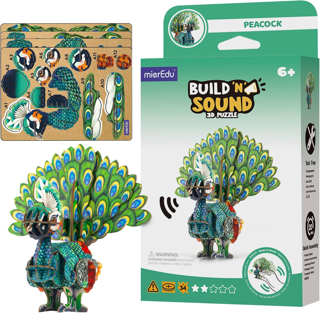 Build & Sound 3D Puzzle - Peacock