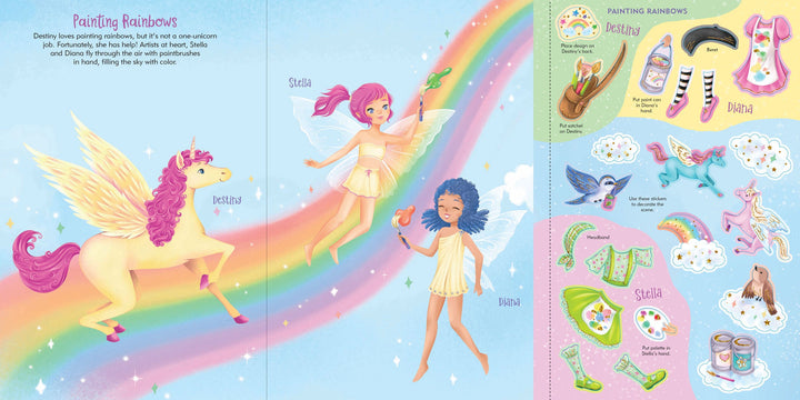 Sticker Doll Dress Up Book - Unicorns
