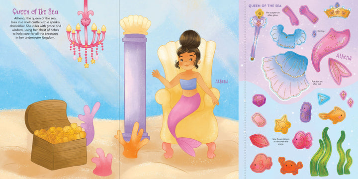 Sticker Doll Dress Up Book - Mermaids