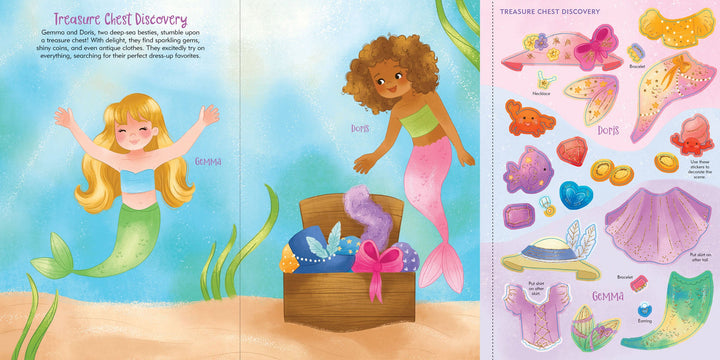 Sticker Doll Dress Up Book - Mermaids