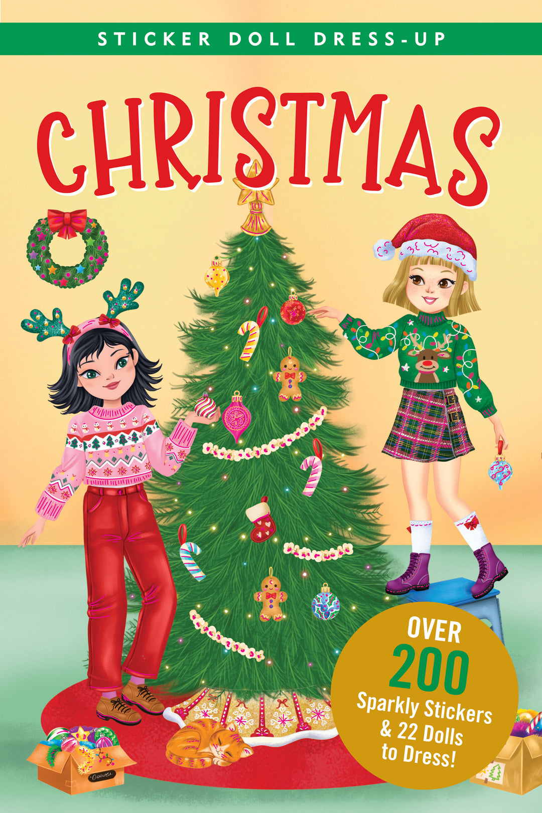 Sticker Doll Dress Up Book -  Christmas