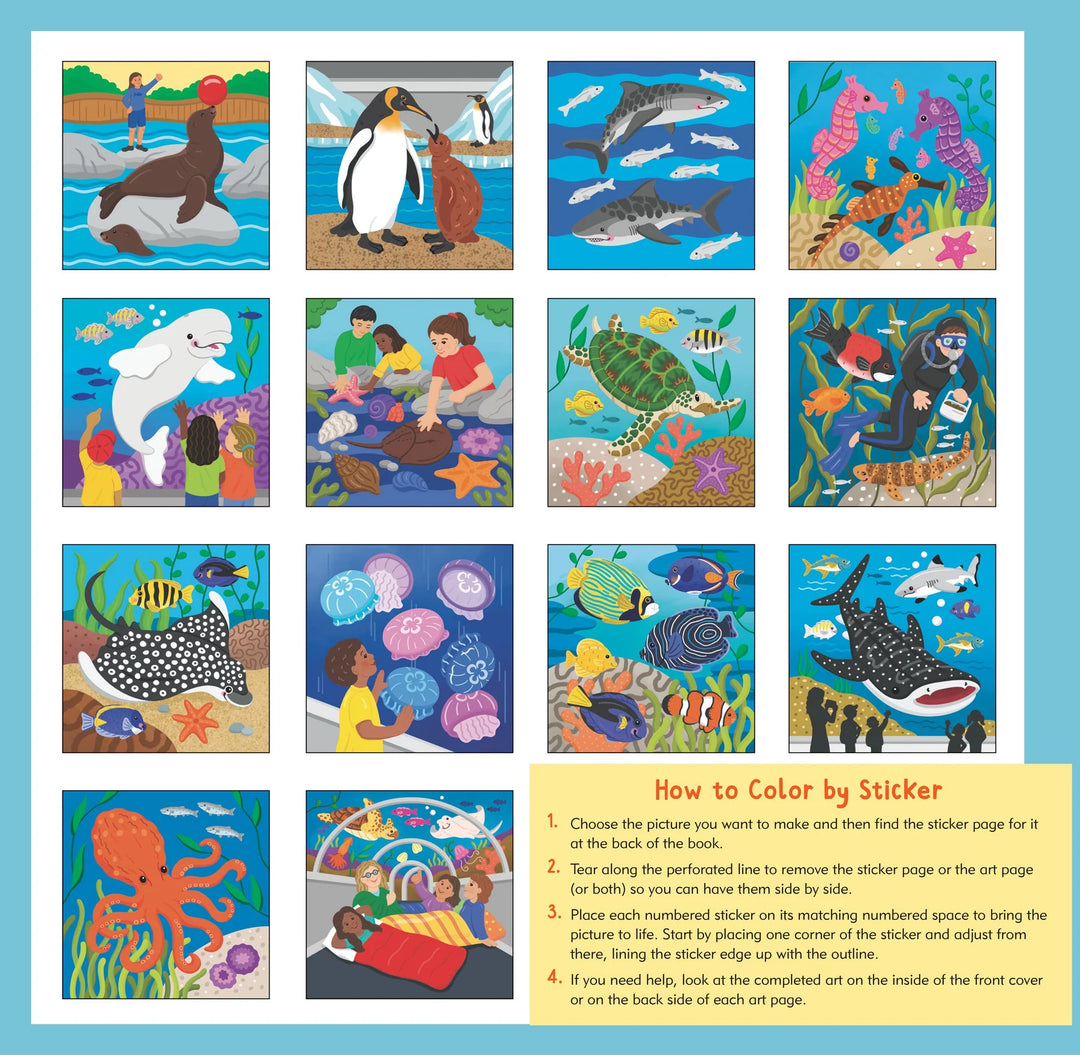 Colour By Sticker - At the Aquarium