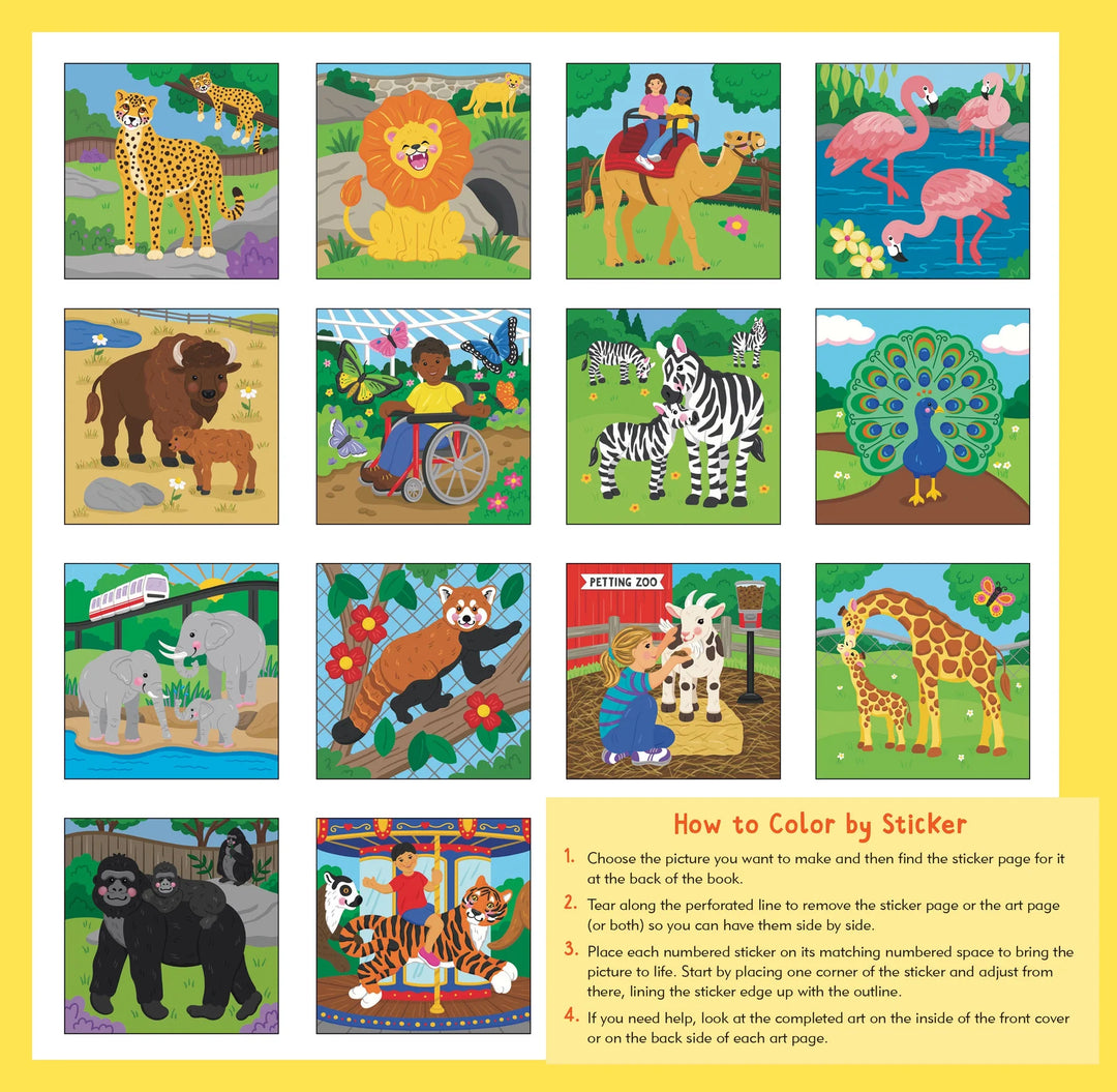 Colour By Sticker - At the Zoo