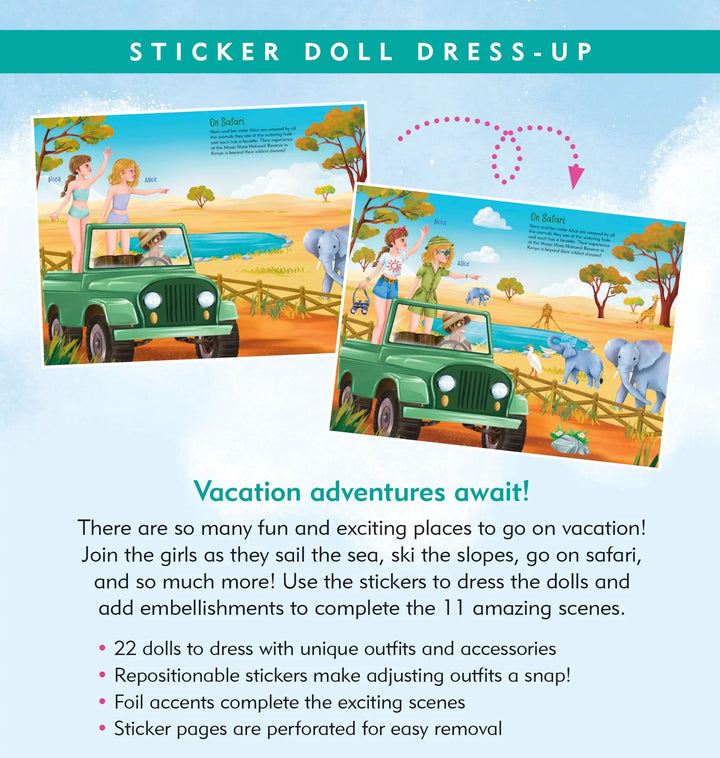 Sticker Doll Dress Up Book - Vacation
