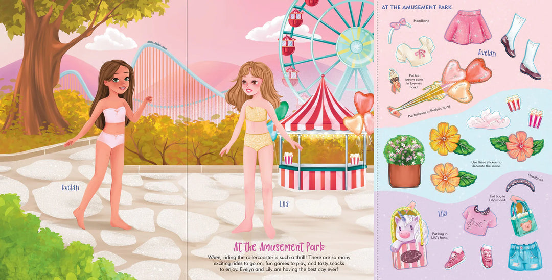 Sticker Doll Dress Up Book - Vacation