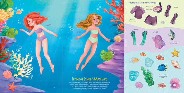Sticker Doll Dress Up Book - Vacation