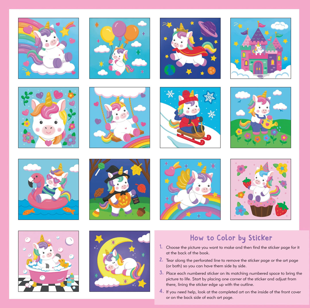 Colour By Sticker - Baby Unicorn Sparkles