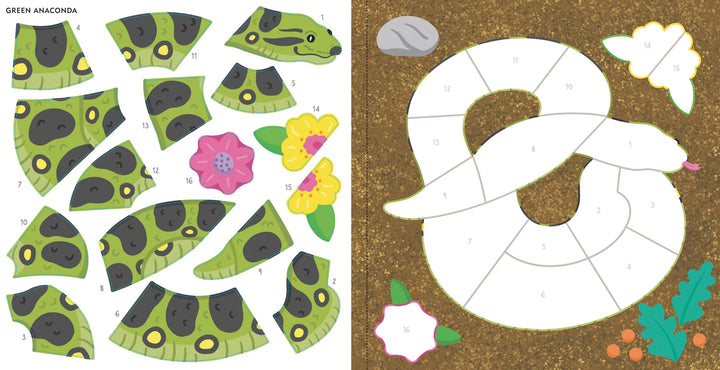 Colour By Sticker - Rainforest Animals