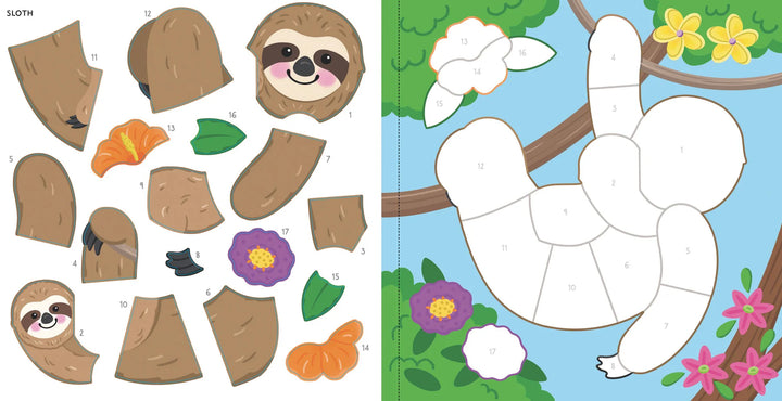 Colour By Sticker - Rainforest Animals