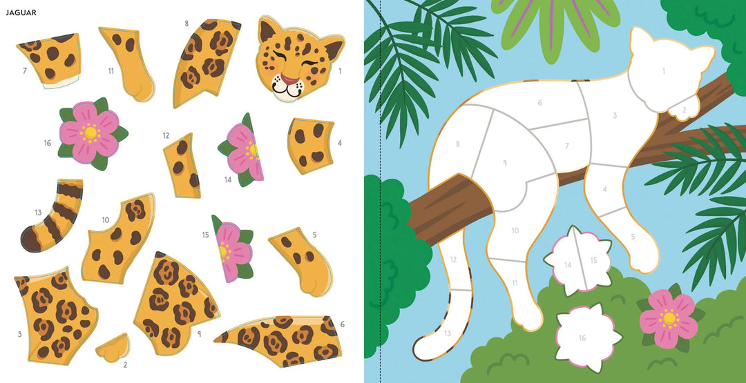 Colour By Sticker - Rainforest Animals
