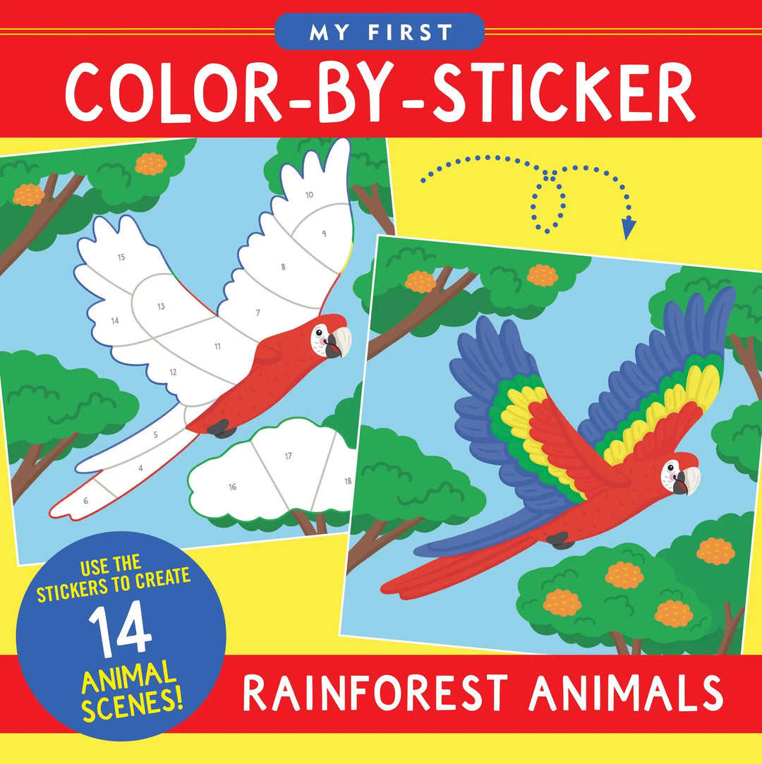 Colour By Sticker - Rainforest Animals