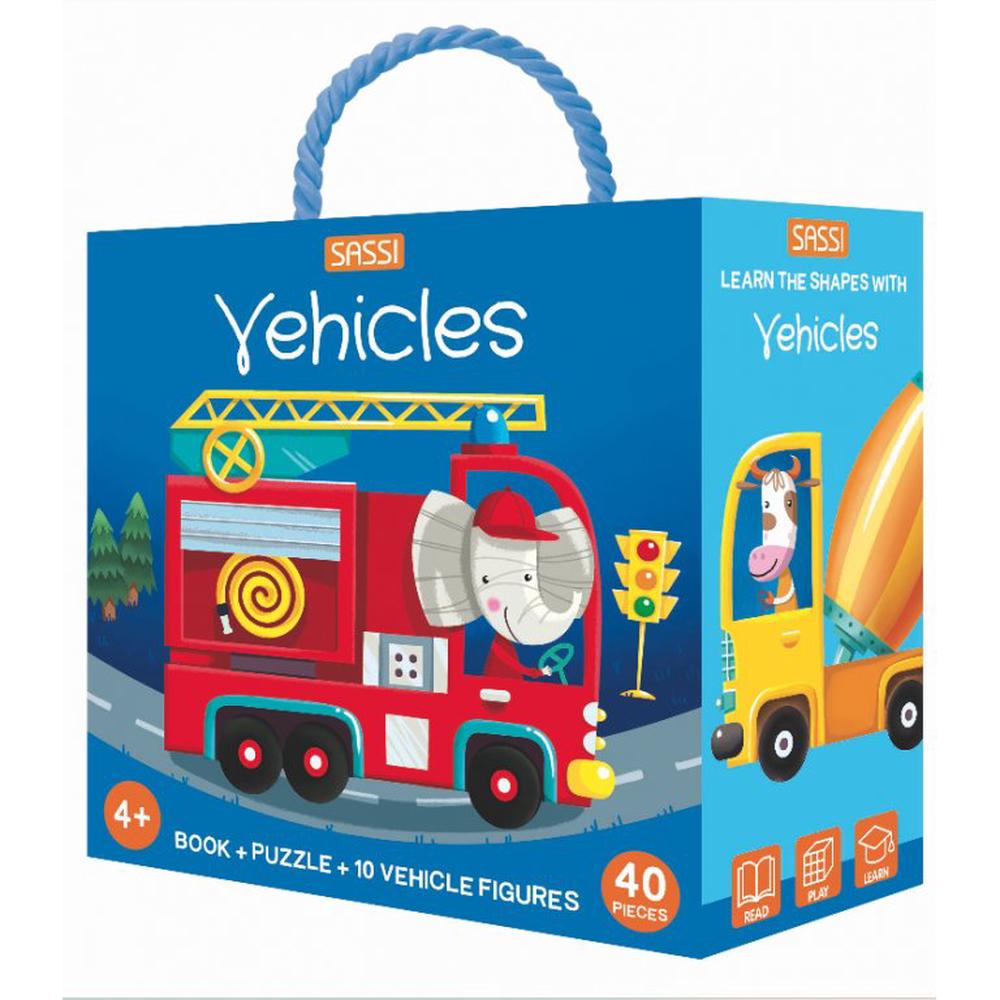 3D Puzzle and Book Set - Vehicles
