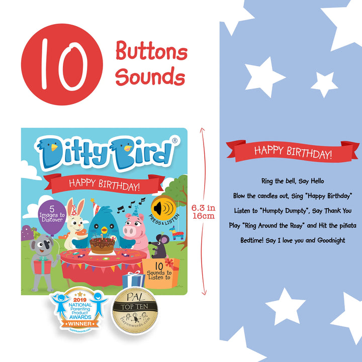 Ditty Bird Sound Book - Happy Birthday