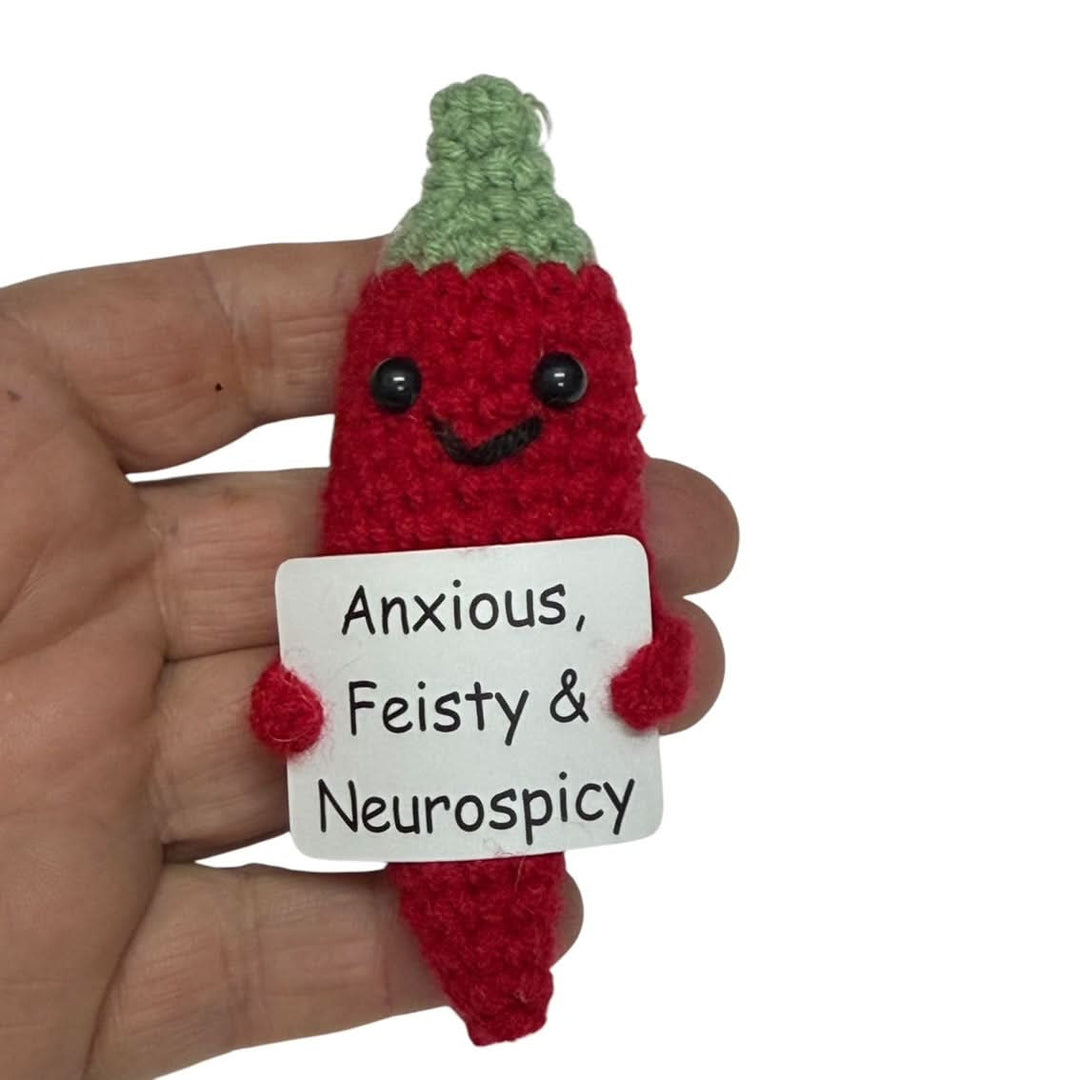 Mini Hand Crochet Plush Support | Chilli
