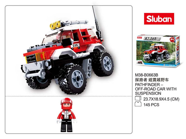 Car Club Offroad Red 145 PCS