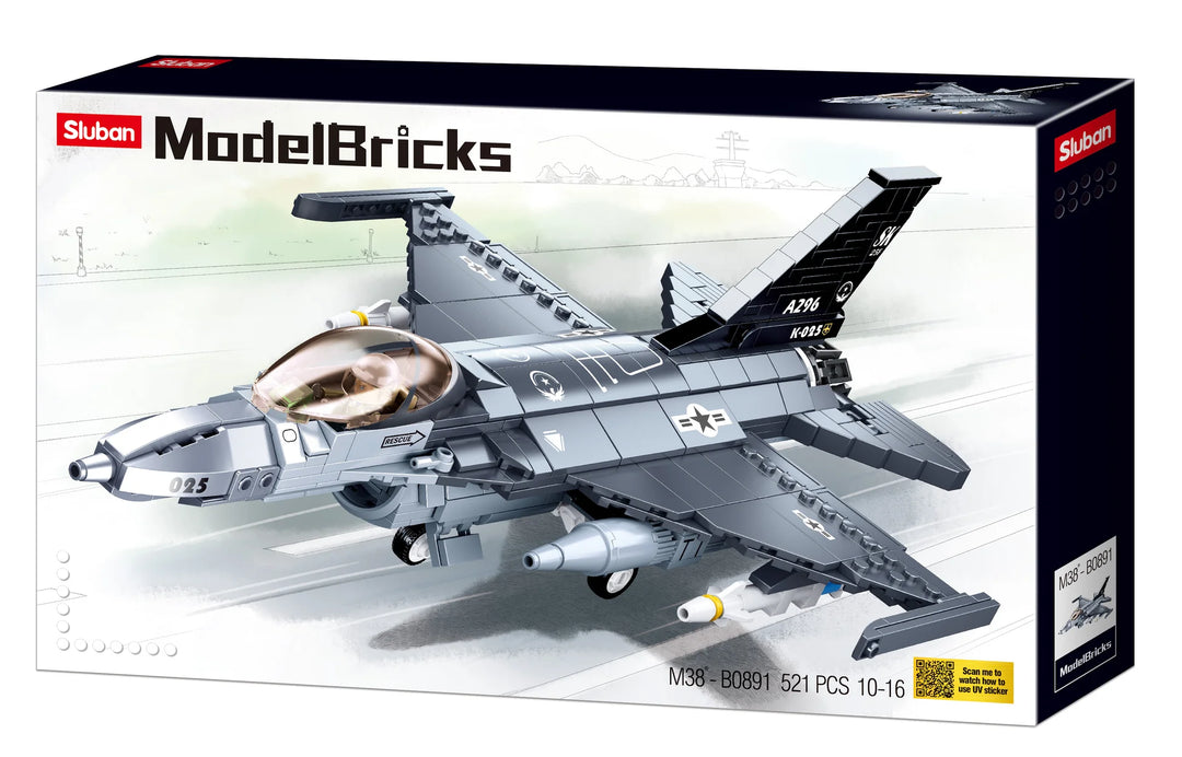 Model Bricks F-16C Falcon Fighter 521 PCS