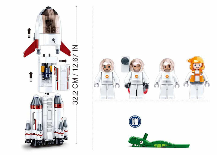 Space Saturn Expedition Rocket 468 PCS