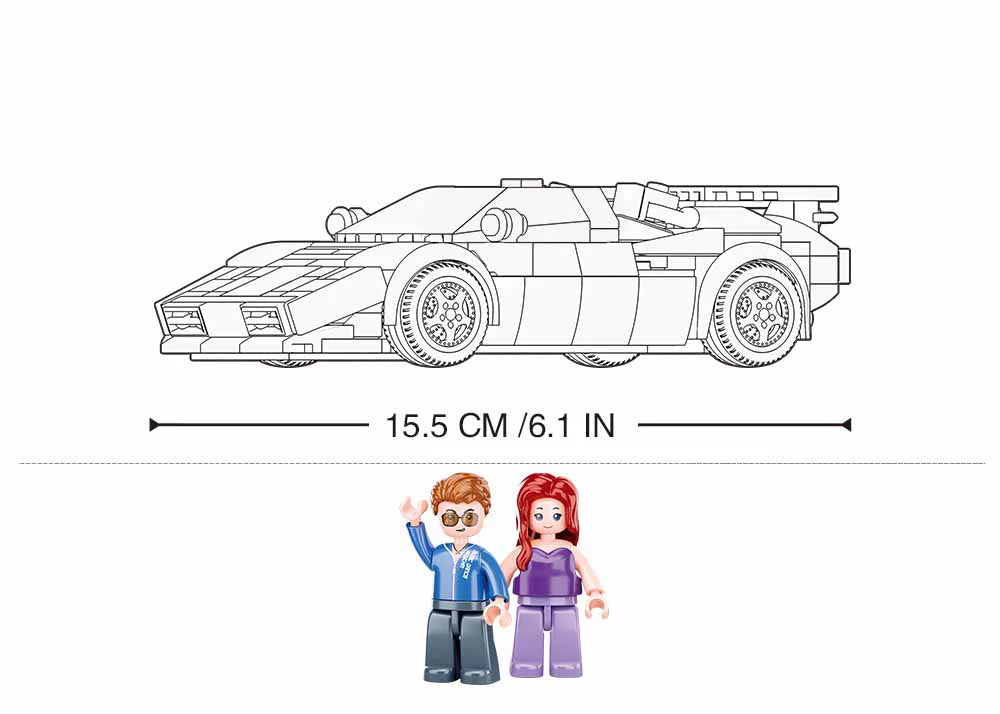 Sports Car Black 254 PCS