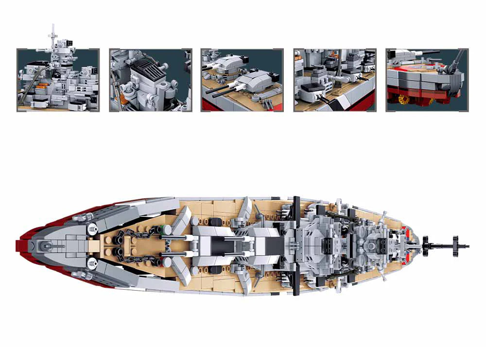 MB BISMARCK BATTLESHIP 2 IN 1 1849 PCS