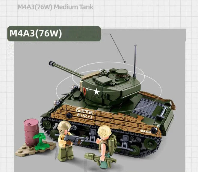 WW2 M4A3 MEDIUM TANK 715 PCS