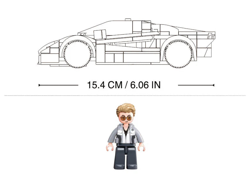 Sports Car Orange Scale 1:32 264 PCS