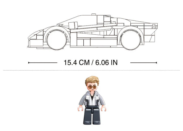 Sports Car Orange Scale 1:32 264 PCS