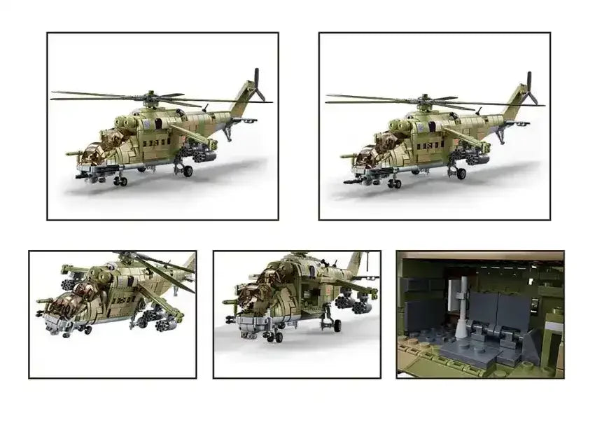 MB MI-24S HELICOPTER GUNSHIP 3 IN 1 SCALE 1:35 893 PCS