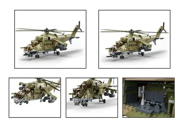 MB MI-24S HELICOPTER GUNSHIP 3 IN 1 SCALE 1:35 893 PCS