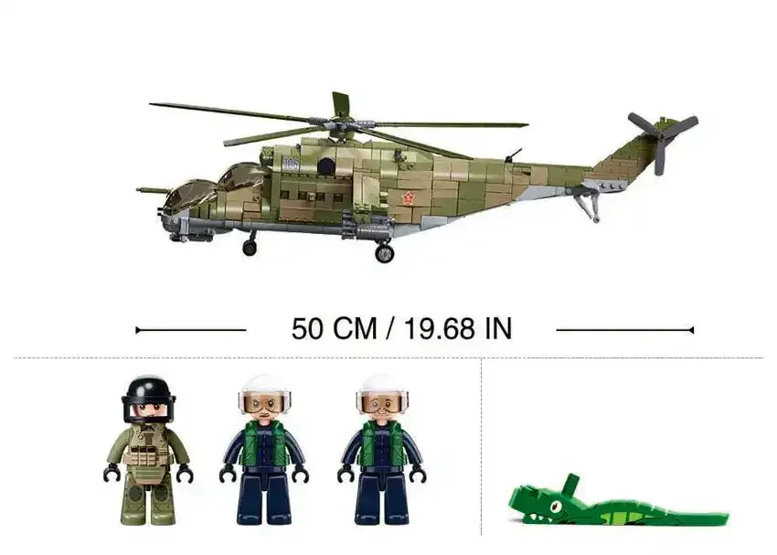 MB MI-24S HELICOPTER GUNSHIP 3 IN 1 SCALE 1:35 893 PCS