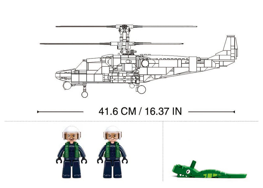 MB KA-52S HELICOPTER GUNSHIP SCALE 1:35 913 PCS