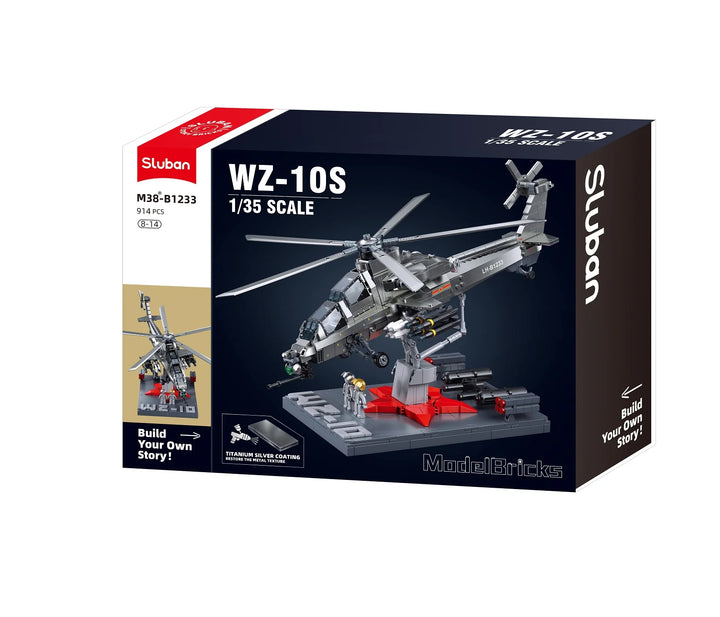 WZ-10S Helicopter Scale 1:44 941 PCS