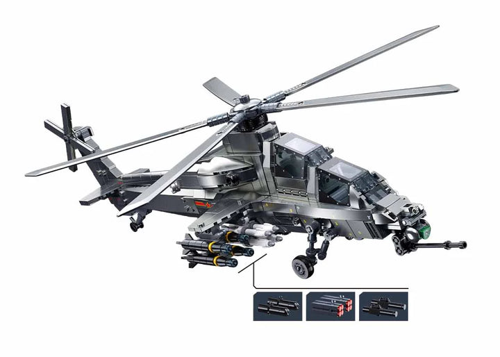 WZ-10S Helicopter Scale 1:44 941 PCS