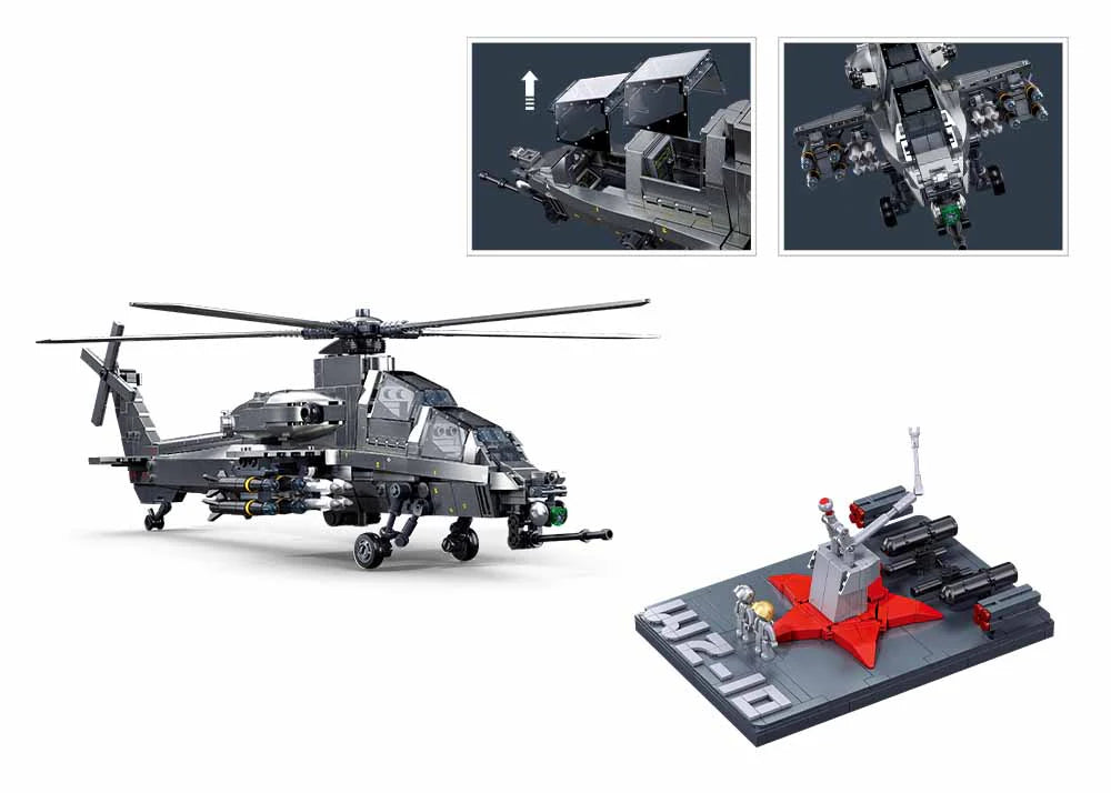 WZ-10S Helicopter Scale 1:44 941 PCS