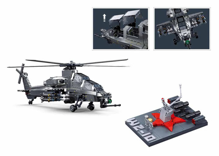 WZ-10S Helicopter Scale 1:44 941 PCS