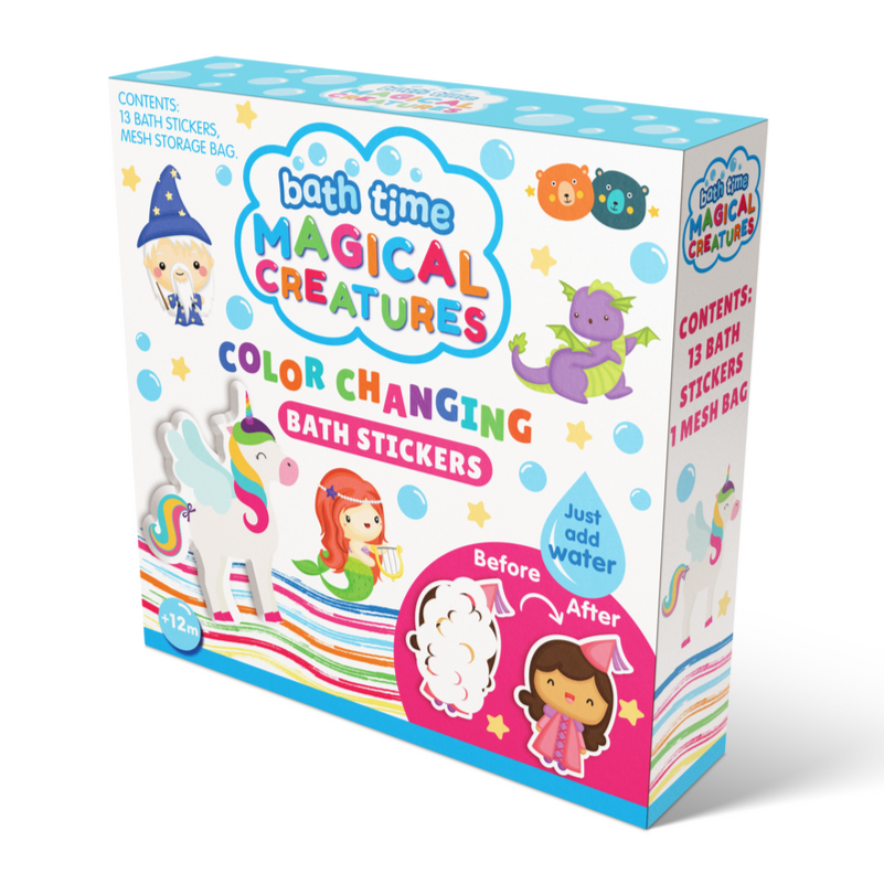 Colour Changing Bath Stickers - Magical Creatures