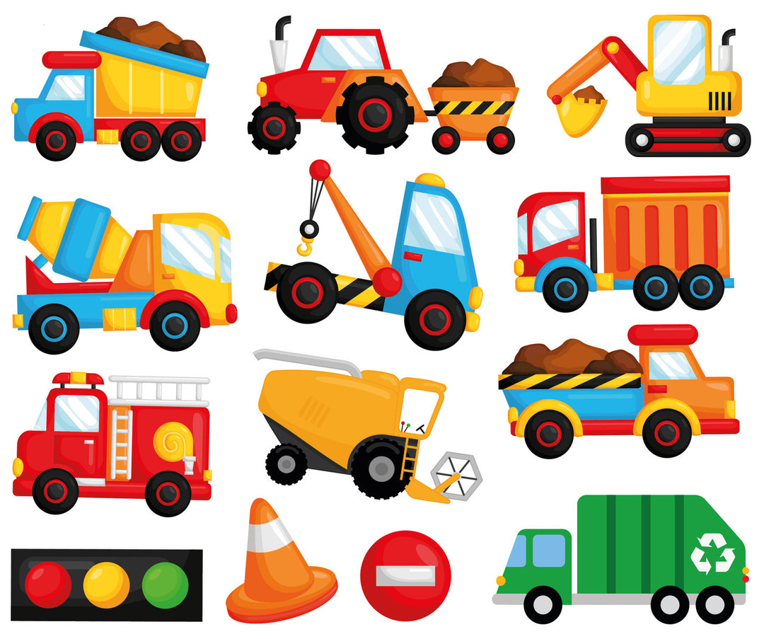 Colour Changing Bath Stickers - Mucky Trucks